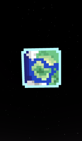 The look of earth in minecraft style