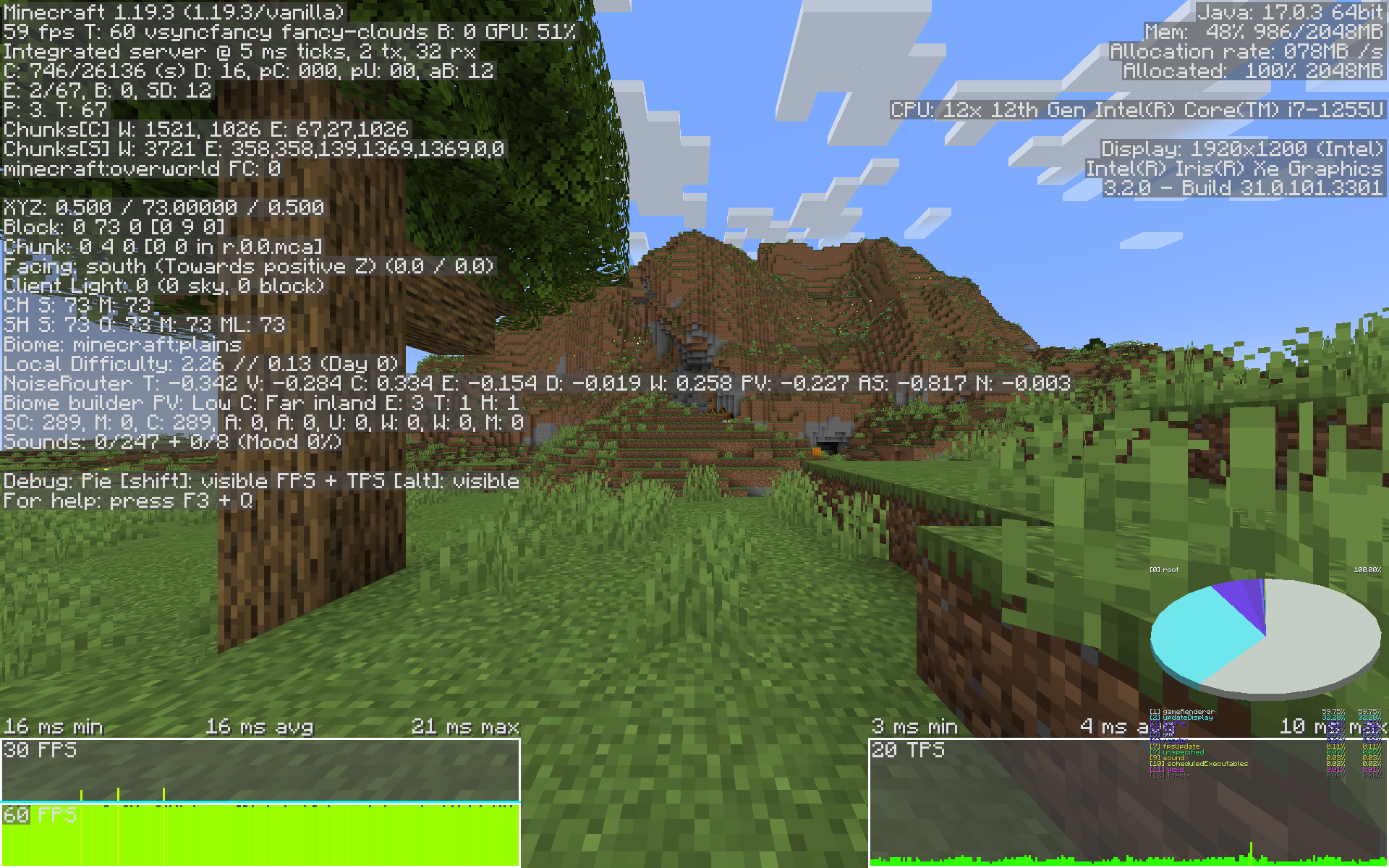 how to look up coordinates in minecraft on mac