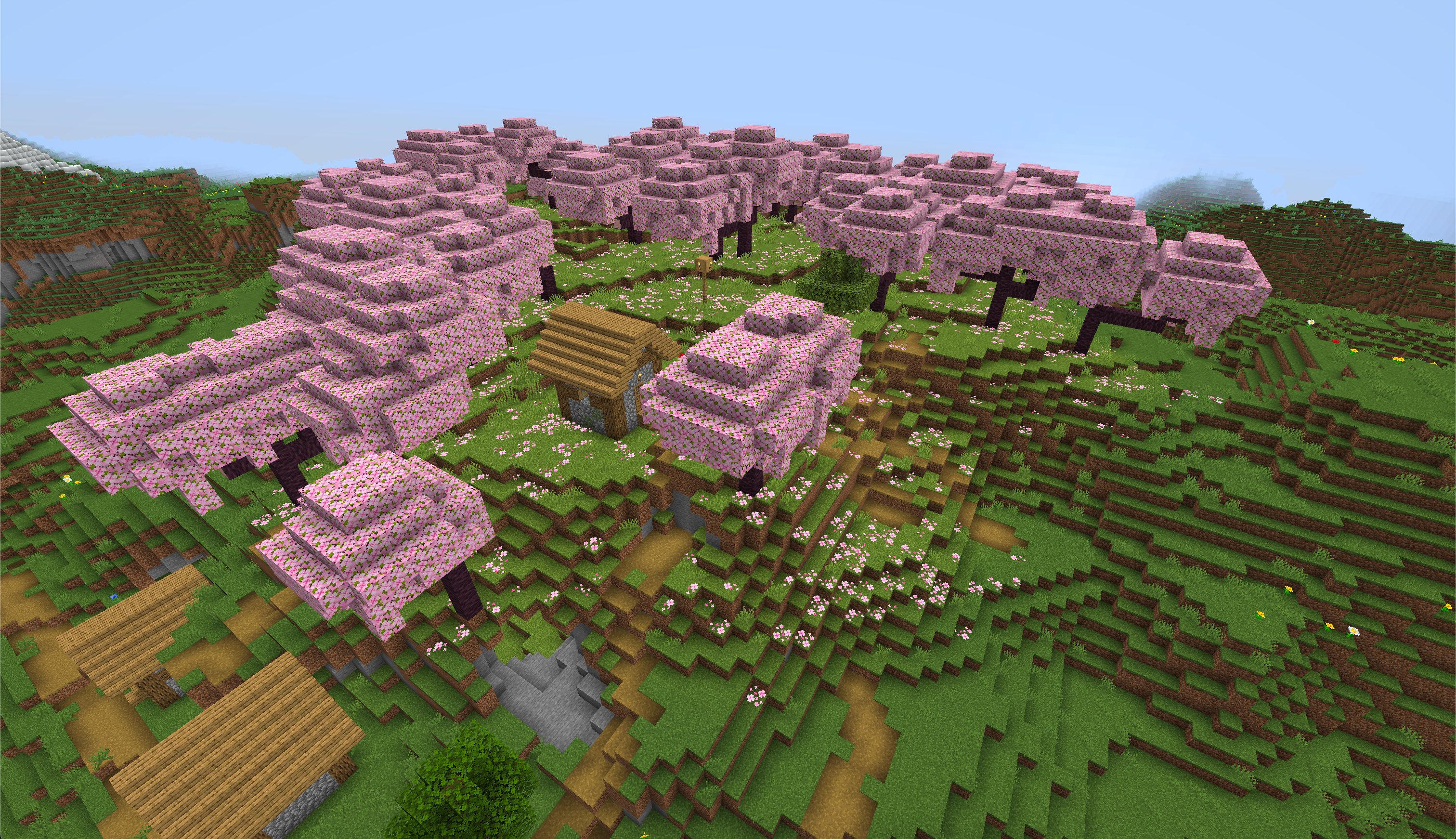 10 melhores sementes de Minecraft para flor de cerejeira