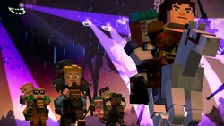 Jesse and their friends retreat from the Storm.