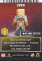 The back of Sven's arcade card.