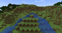 Waterfalls made by a player.