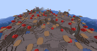 Another view of naturally generated mycelium in a mushroom fields biome.