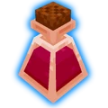 A strength potion, as it appears in Minecraft Dungeons.