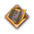 A texture depicting the icon map alongside the textures of mission loot items.