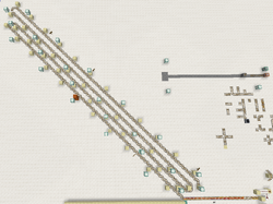 Distance trial track diagonal