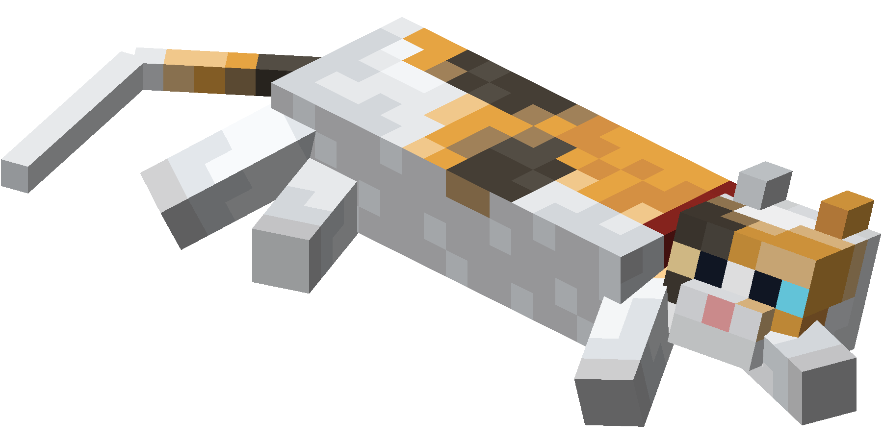 Arquivo:Lying down Calico Cat with Red Collar.png - Minecraft Wiki Oficial.