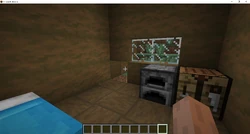 Second image of stripped logs in Bedrock Edition.