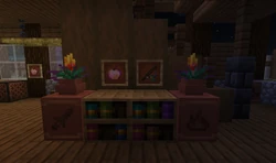 Another use of decorated pots.