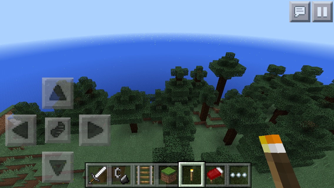 I really like this old minecraft pocket edition terrain generation