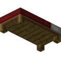 The bottom of the bed with the 3D legs.