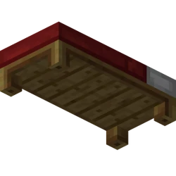 The bottom of the bed with the 3D legs.