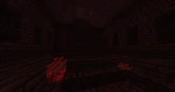 Naturally occurring nether brick stairs in multiple nether fortresses.