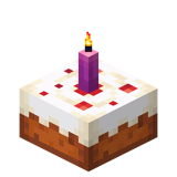 Magenta Candle Cake (lit)