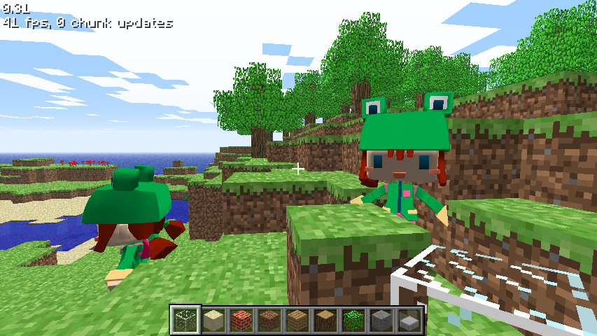 Minecraft (partially found previous versions of sandbox game; 2009