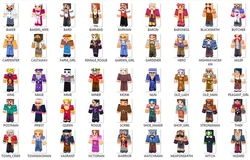 Skins in the first two Minecraft: Pocket Edition Skin packs.