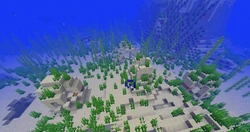 Naturally generated sandstone as part of an underwater ruin.
