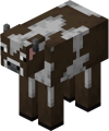 Cows as they appear in Minecraft Dungeons.