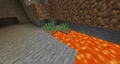 Grass generated near underground lava lake.