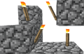 Torches in early Java Edition Indev 0.31.