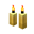 Two Yellow Candles (lit)