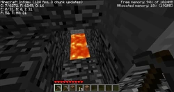 Bedrock generation with the infinite lava sea.