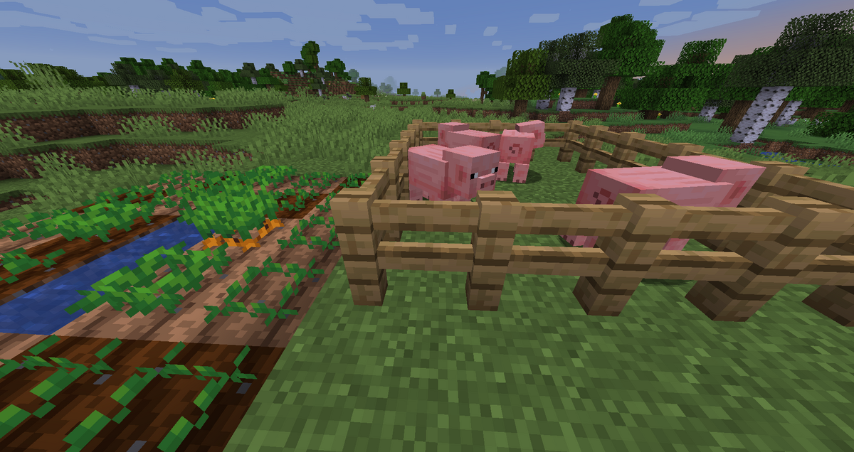 Turns out Minecraft pigs are the answer to inefficient stairs