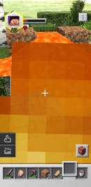 Engulfed in flame after walking through lava