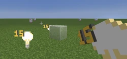 A light block and a light block behind the glass.