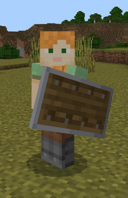 Player holding the default shield.