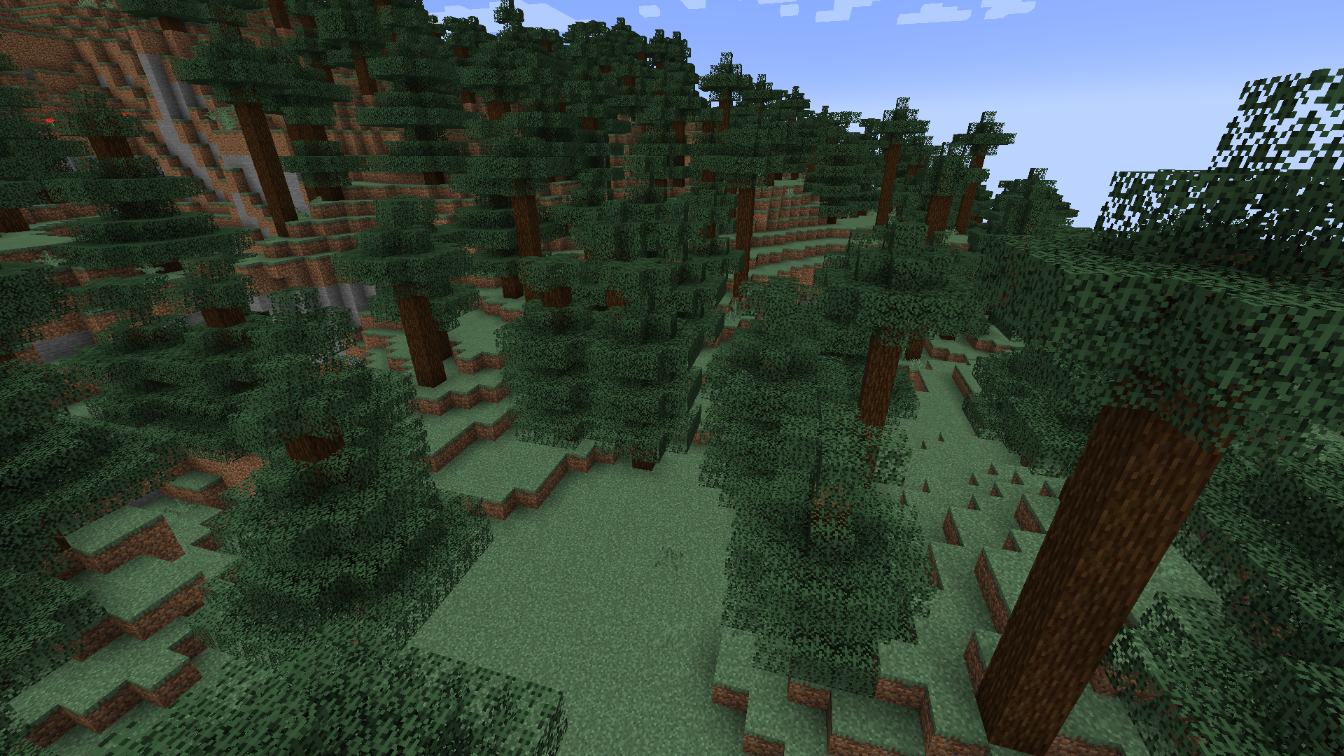 Minecraft seed: Mangrove swamp, jungle and mutated savanna close