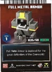 Full Metal Armor Card Back MCDA