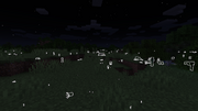 The glowing effect added to entities by command