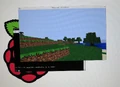 First screenshot of Minecraft: Pi Edition from Mojang's blog.