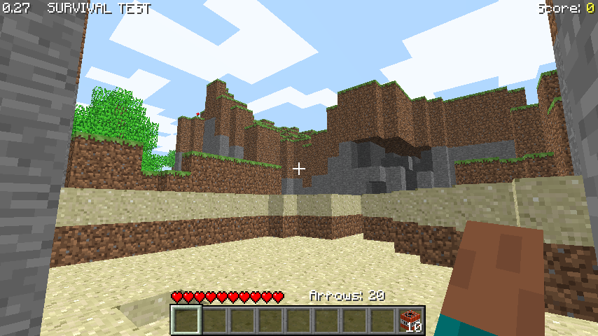 Screenshot of minecraft classic