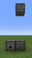 As of snapshot 13w04a dispensers can be placed facing up and down, as well as the previous side orientation.