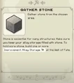 The gather stone resource melody's journal entry.