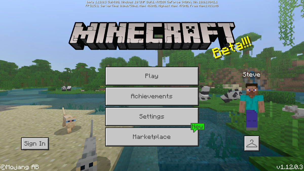 Download Minecraft PE Windows 10 Edition 1.12.0.9, 1.12.0.6