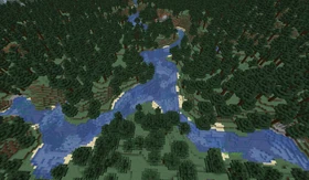 A river that splits off into two rivers.