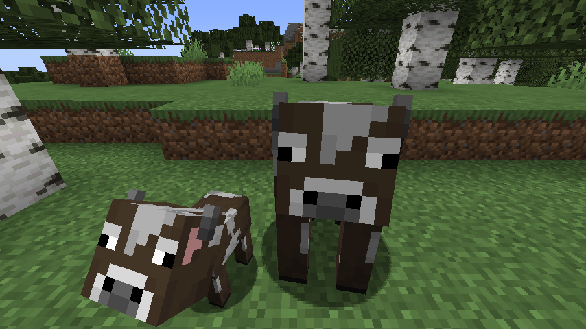 minecraft cute baby cow