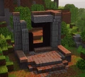 The ruined nether portal found in the camp.