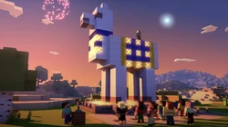 A giant llama statue erected by the protagonists of the game.[6]