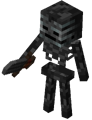 A Wither Skeleton, as it appears in Minecraft Dungeons.