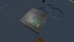 A rare instance of a monster room generating in midair.