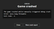 Mclauncher game crash debug 2020