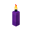 Purple Candle (lit) JE1