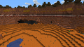 Red sand flats below a terracotta cliff.