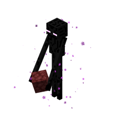 Enderman (holding Netherrack)