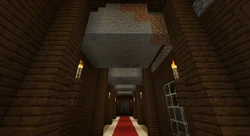 Odd mansion generation. A windswept hills biome cut into the mansion structure.