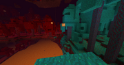 Warped forest and crimson forest border